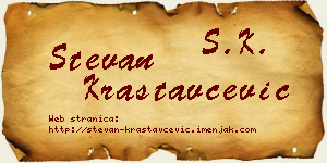 Stevan Krastavčević vizit kartica